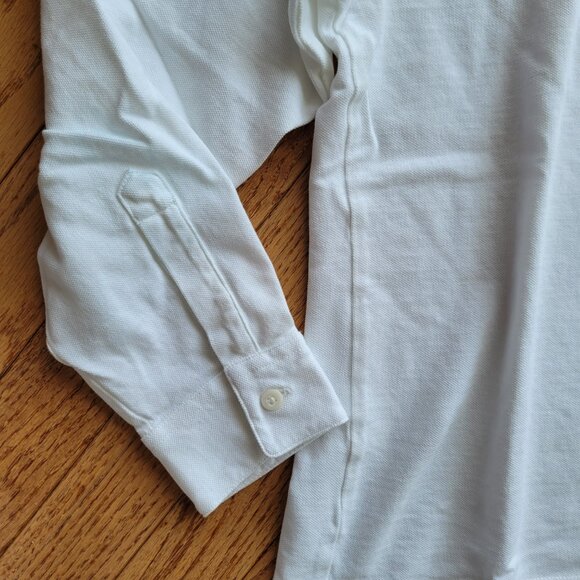White Long Sleeve Henley Shirt - Picture 2 of 12